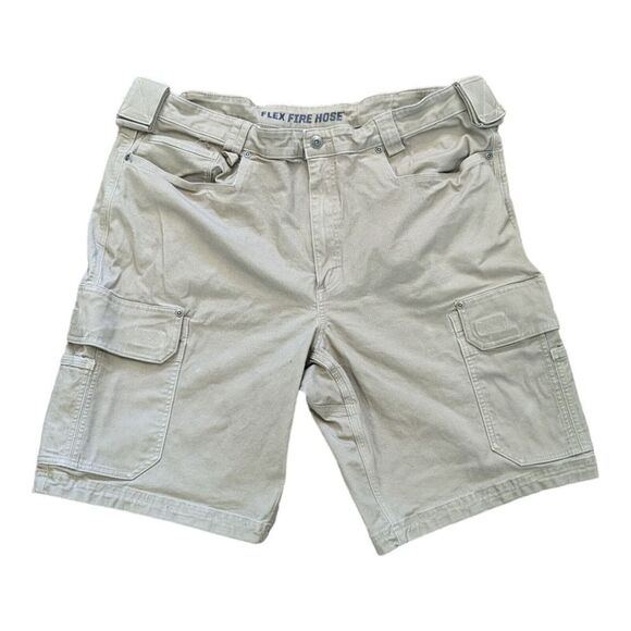 Duluth Trading Shorts Men’s 42 Flex Fire Hose 11” Inseam Cargo Brown Stretch 454 - Picture 1 of 9